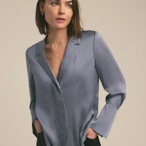 NWOT Favorite Daughter Gray Blouse XS
